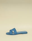 Hermes Bleu Bleuet Oran Sandal 37
