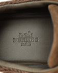 Hermes Dark Brown Suede Mesh Bouncing Sneaker 38.5
