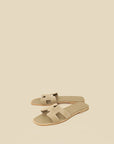 Hermes Gris Chaine d'Ancre Motif Oran Sandals 38