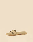 Hermes Gris Chaine d'Ancre Motif Oran Sandals 38