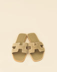 Hermes Gris Chaine d'Ancre Motif Oran Sandals 38