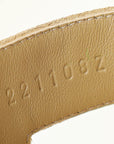 Hermes Gris Chaine d'Ancre Motif Oran Sandals 38