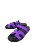 Hermes Purple Satin Chypre Sandal 38