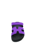 Hermes Purple Satin Chypre Sandal 38