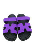 Hermes Purple Satin Chypre Sandal 38