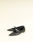 Hermes Noir Kelly Ballet Flat 38