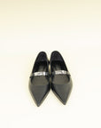 Hermes Noir Kelly Ballet Flat 38
