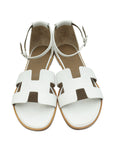 Hermes Blanc Santorini Sandal 38