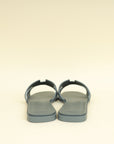 Hermes Gris Antarctique Suede Goatskin Oran Sandal 38