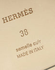 Hermes Gris Antarctique Suede Goatskin Oran Sandal 38