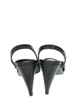 Hermes Noir Lizard Glamour 75 Sandal 40