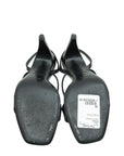 Hermes Noir Lizard Glamour 75 Sandal 40