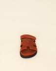 Hermes Maroon Muscavado Chypre Suede Goatskin Sandal 40