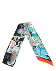 Hermes Tricolor Silk Exposition Universelle Plumetis Twilly