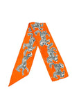 Hermes Orange Chevaux En Liberte Twilly