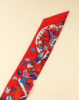 Hermes Tricolor La Folle Parade Silk Twilly