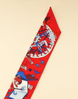 Hermes Tricolor La Folle Parade Silk Twilly