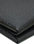 Hermes Noir Calvi Duo Compact Mysore Goatskin Card Holder