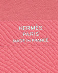 Hermes Rose Azalee Bearn Card Holder Wallet
