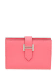 Hermes Rose Azalee Bearn Card Holder Wallet