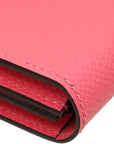 Hermes Rose Azalee Bearn Card Holder Wallet