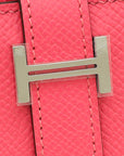 Hermes Rose Azalee Bearn Card Holder Wallet