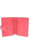 Hermes Rose Azalee Bearn Card Holder Wallet