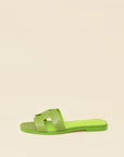 Hermes Vert Absinthe Lizard Oran Sandals 39