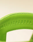 Hermes Vert Absinthe Lizard Oran Sandals 39