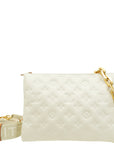 Louis Vuitton Blanc Monogram Embossed Coussin PM Bag