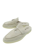 Loro Piana Tapioca Babouche Charms Walk Loafers 38