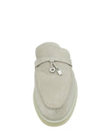 Loro Piana Tapioca Babouche Charms Walk Loafers 38