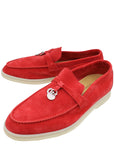 Loro Piana Tango Red Summer Charms Walk Loafer W/ Loro Piana My Charm 36