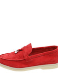 Loro Piana Tango Red Summer Charms Walk Loafer W/ Loro Piana My Charm 36