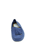 Loro Piana Blue Fluorite Suede Dot Sole Walk Loafer 36