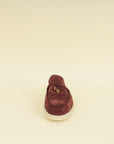 Loro Piana Oxblood Suede Babouche Charms Walk Loafer 39.5