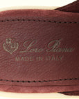 Loro Piana Oxblood Suede Babouche Charms Walk Loafer 39.5