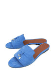 Loro Piana Space Blue Summer Charms Sandal 40
