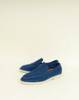 Loro Piana Cobalt Ink Summer Walk Suede Loafer 41.5