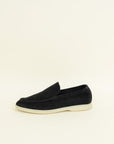 Loro Piana Black Summer Walk Suede Loafer 41.5