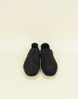 Loro Piana Black Summer Walk Suede Loafer 41.5