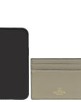 Valentino Gray Rockstud Card Holder