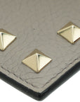 Valentino Gray Rockstud Card Holder