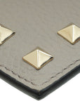 Valentino Gray Rockstud Card Holder