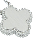 Van Cleef & Arpels 18K Rose and White Gold Diamond Vintage Alhambra 2024 Holiday Pendant