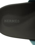 Hermes Blue Mineral Suede Goatskin Chypre Sandal 37