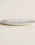Hermes Porcelain Mosaique Au 24 Platinum Tart Platter (Set of 2)