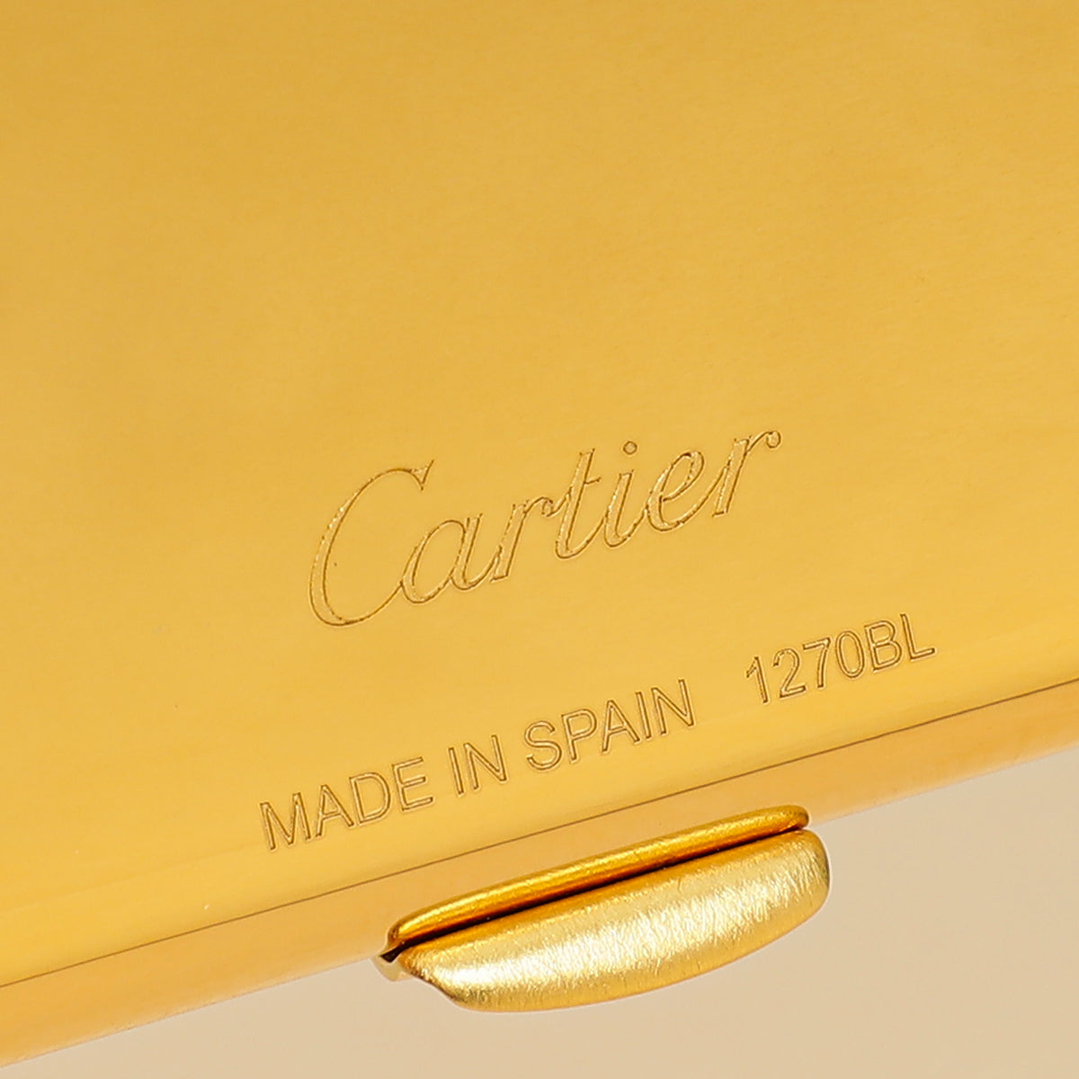 Cartier Diabolo De Lacquered Golden-Finish Metal Card Holder