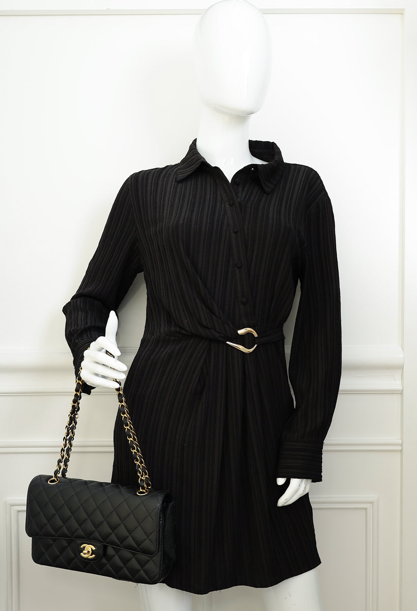 Chanel Black CC Classic 11.12 Double Flap Medium Bag