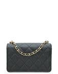 Chanel Black CC Chain Wallet W/ Metal Bag Charm